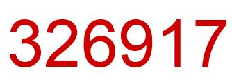 Number 326917 red image