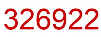 Número 326922 imagen rojo