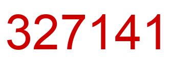 Number 327141 red image