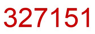 Number 327151 red image