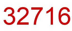 Number 32716 red image