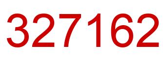 Number 327162 red image