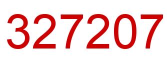 Number 327207 red image
