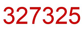 Number 327325 red image