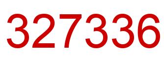 Number 327336 red image
