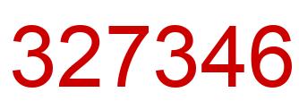 Number 327346 red image