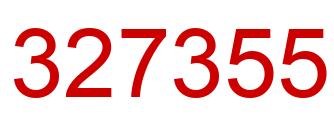 Number 327355 red image
