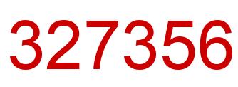 Number 327356 red image