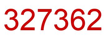 Number 327362 red image