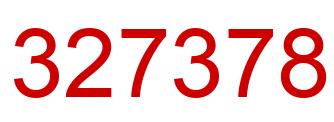 Number 327378 red image
