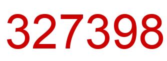 Number 327398 red image