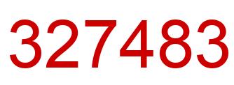 Number 327483 red image