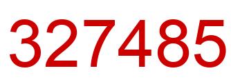 Number 327485 red image