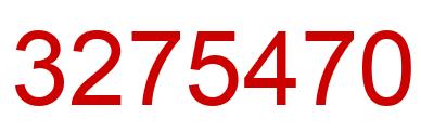 Number 3275470 red image