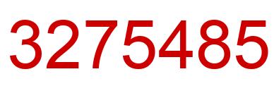 Number 3275485 red image