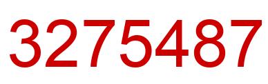 Number 3275487 red image