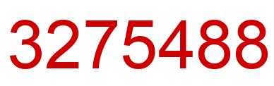 Number 3275488 red image