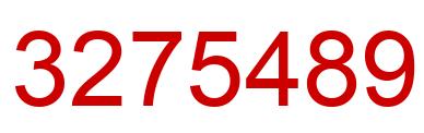 Number 3275489 red image