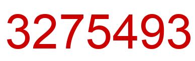 Number 3275493 red image