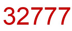 Número 32777 imagen rojo
