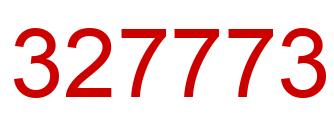 Number 327773 red image