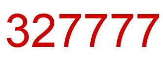 Number 327777 red image