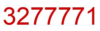 Number 3277771 red image