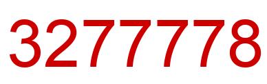 Number 3277778 red image