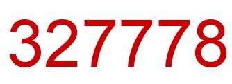 Number 327778 red image