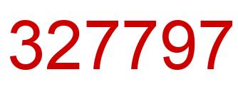 Number 327797 red image
