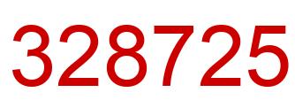 Number 328725 red image