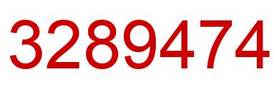 Number 3289474 red image