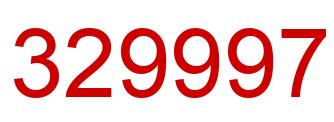 Número 329997 imagen rojo