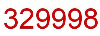 Number 329998 red image