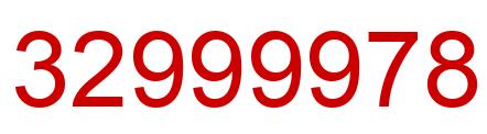 Number 32999978 red image