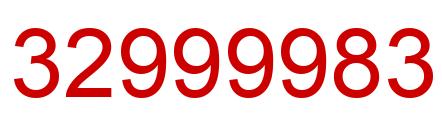 Number 32999983 red image