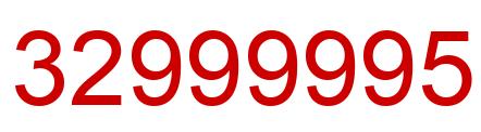 Number 32999995 red image
