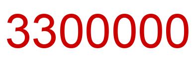 Number 3300000 red image