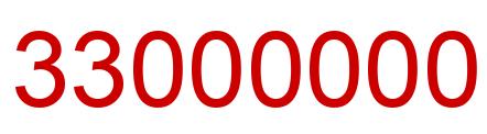 Number 33000000 red image