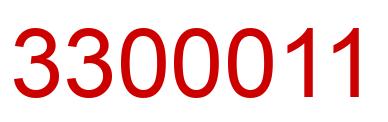 Number 3300011 red image