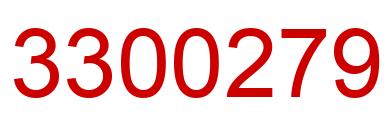 Number 3300279 red image