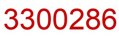Number 3300286 red image