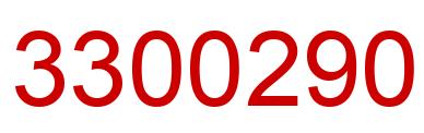 Number 3300290 red image
