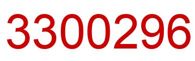 Number 3300296 red image