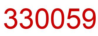 Number 330059 red image