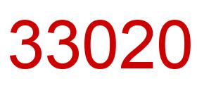 Number 33020 red image