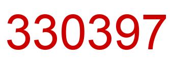 Number 330397 red image