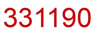 Number 331190 red image