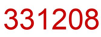 Number 331208 red image