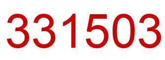 Número 331503 imagen rojo